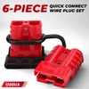 Uddick 6PCS 50A 6-10 Gauge Battery Cable Quick Connect/Disconnect Connector
