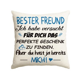 Artoid Mode Gift For Friend Cushion Cover, 45 x 45 cm, Best Mr Birthday Gifts, Friendship Cushion, Love Decorative Cushion Cover, Cushion Cover Decoration