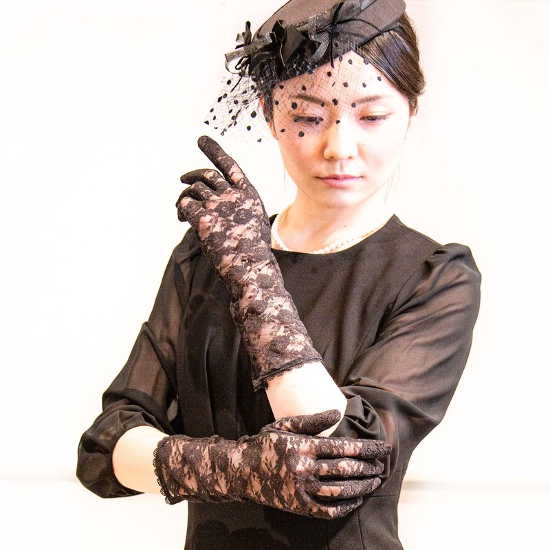 Formal Gloves with Hidden Nails, Nonoflove, Convenient Lace Gloves for