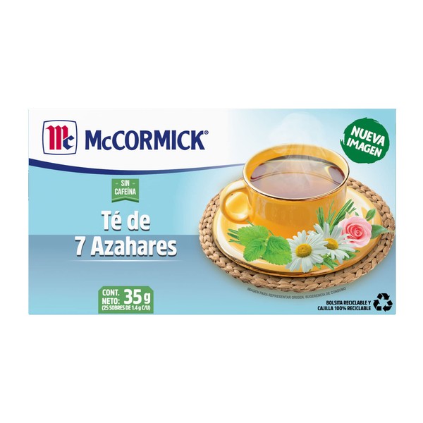 McCormick, 7 Blossoms Tea, Caffeine Free, 25 Count, 1.24 Ounce