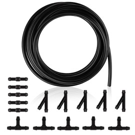 Windshield Washer Hose Kit with 16.4 Ft Washer Fluid Hose and 15 Windshield Washer Hose Connector,Rubber Windshield Washer Hose Repair Kit for Connecting Windshield Washer Nozzle