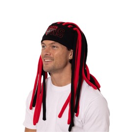 AFL Essendon Bombers Dreadlock Pez Beanie Fun Hat, Red Black