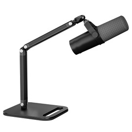 Mippko Studio Microphone Stand,Adjustable Mic Arm Clip Desktop Mount,1/4" and 5/8" Screw Adapters,Compatible with Fifine/Shure/Pyle / AT2020 / Razor/Rode/Blue Yeti & Snowball/Webcam Camera