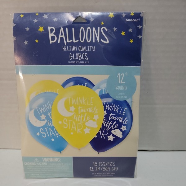 Twinkle Twinkle Little Star Baby Shower Balloons Party Decoration Supplies ~15ct