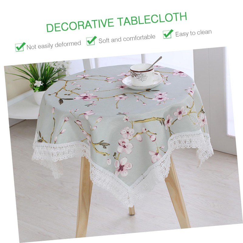 CIYODO 1pc Elegant Wedding Tablecloth Decorative Floral Design for Home