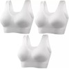 BELLEZZA BABE Women 3 Pack Seamless Sports Bra Wireless Bra