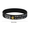 kilofly 4pcs Christian Religious Scripture Bible Verse Rubber Bracelet Wristband