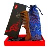 Iwansol Peine Antifrizz De Madera De Sándalo Dorado Antiestático