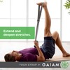 Gaiam Yoga Strap 8ft Stretch Band with Adjustable Metal D-Ring