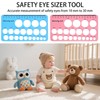 2PCS Safety Eye Sizer Tool, 10~30mm Diameter Measuring Ruler, Attaching