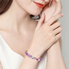 JoycuFF Birthday Gifts for Women Moonstone Bracelets Natural Gemstone Bracelets Gifts for Daughter Granddaughter Sister Niece Graduation Christmas for Women Teens