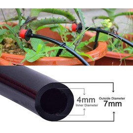 FTVOGUE 4/7 mm PVC Plastic, Durable, Flexible, Industrial Agriculture, Lawn, Garden, Irrigation Hose, Garden Watering Hose, Lawn Flower Irrigation Hose (20 m)