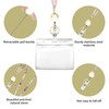 Retractable Lanyards for ID Badges, Natural Stone Beaded Teacher Lanyard