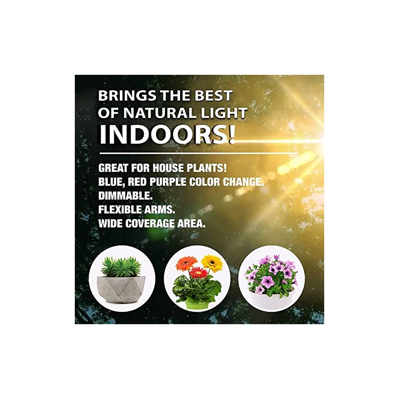 Bell+Howell Bionic Grow Grow Light for Indoor Plants 4 Heads