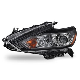 AKKON - Fits 2016 2017 2018 Altima [Halogen Type] w/Chrome Bezel Headlamp Headlight w/o LED Running Driver Left Side