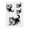 4 x 'Playful Cat' Temporary Tattoos - Water Resistant, Skin-Safe,