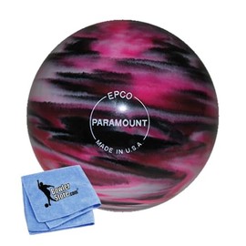 Bowlerstore Products EPCO Candlepin Bowling Ball- Marbleized - Magenta, Black & White (4 1/2 inch- 2lbs. 6oz.) 1 Ball