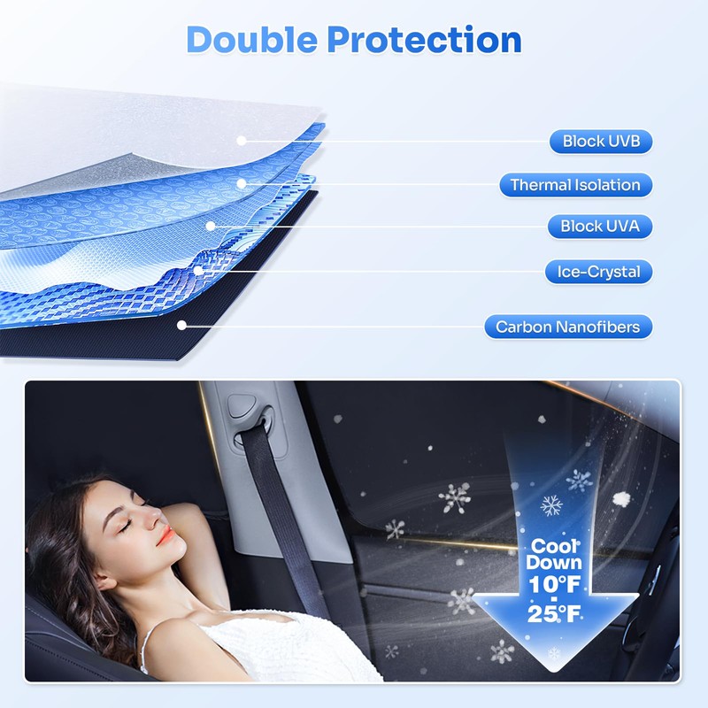 Canvcle Sunshades for Jeep Cherokee 2014-2023 (Not for Jeep Grand