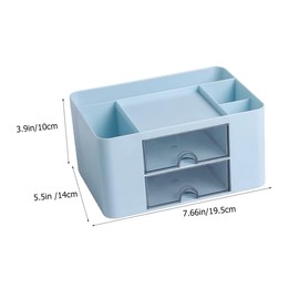 ABOOFAN Transparent Desk Organizer with Drawer Multi Functional Storage Box for Office Supplies Cosmetics and Accessories Desktop Storage