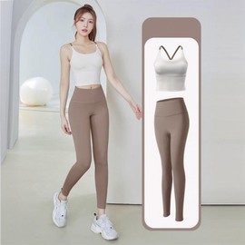 Premium Women's Pilates & Yoga Workout Set - Leggings & Top Leggings Navy/L