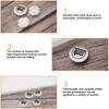 MOROBOR Round Pull Ring Embedded Handle 4 Pieces Hidden Tatami