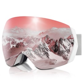 CARFIA Men's Women's Ski Goggles for Glasses Wearers 100% UV400 Protection Snow Goggles Ski Goggles Anti-fog Snowboard Goggles Ski Goggles