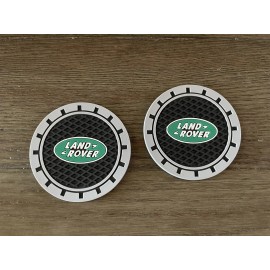 Unbranded NEW LAND ROVER CAR CUP HOLDER INSERT COASTER 2 PCS ANTI SLIP MAN GIFT CAR LOVER