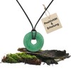 Doughnut pendant. Green aventurine