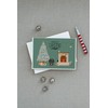 Dapple Wire Haired Dachshund Christmas Everyone Greeting Cards and Envelopes