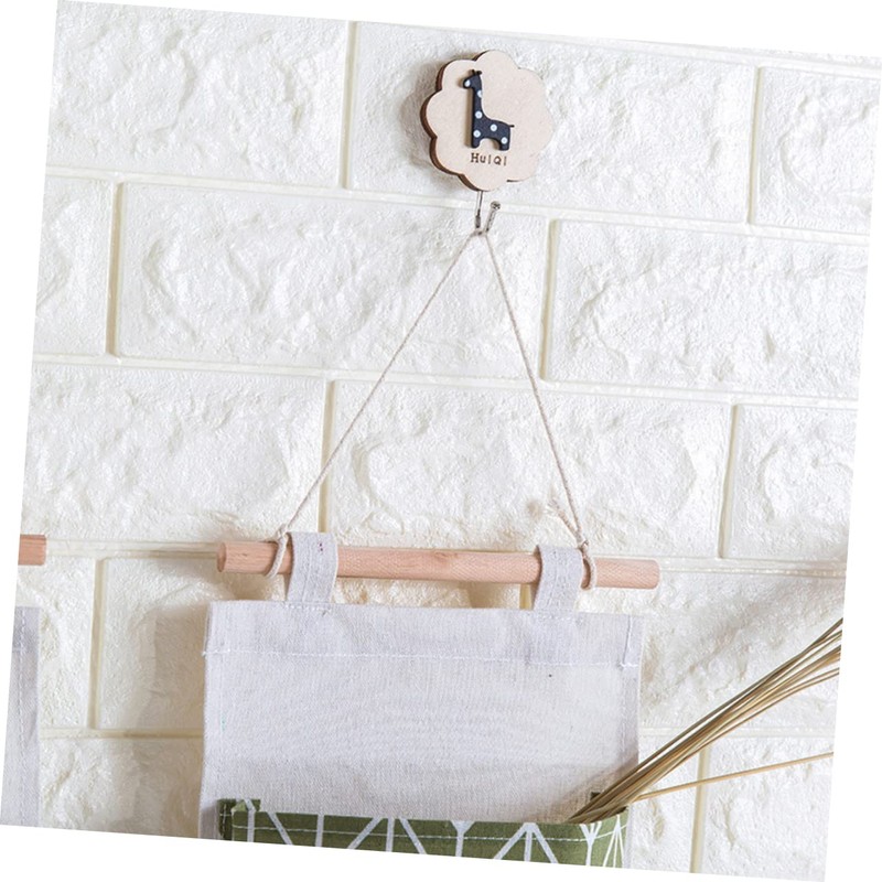 Ciieeo Hanging Storage Organizer Cotton Linen Wall Bag for Clothes