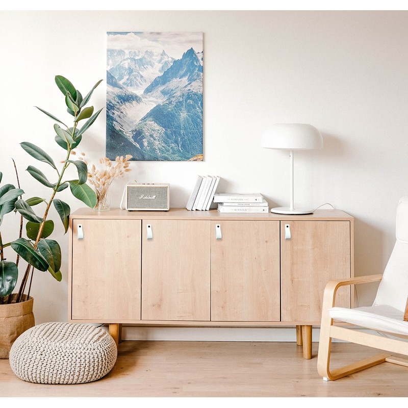 Brute Strength - Leather Drawer Pulls - White - 2