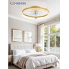 ZMISHIBO Low Profile Ceiling Fans with Lights and Remote, 20
