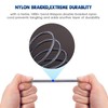 Tan QY 3.5mm Nylon Braided Aux Cable 3Ft, Audio Auxiliary