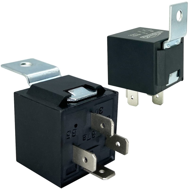 irhapsody 4-pin 40/30AMP 12V Relay Kit, Spst 12-volt 2-pack Automotive