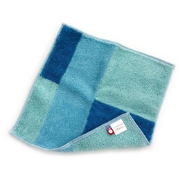 Olim QM-450 Towel Handkerchief, Imabari Towel, Clean, Long Lasting, Haruka, Shimanami Blue, Approx. 9.8 x 9.8 inches (25 x 25 cm)