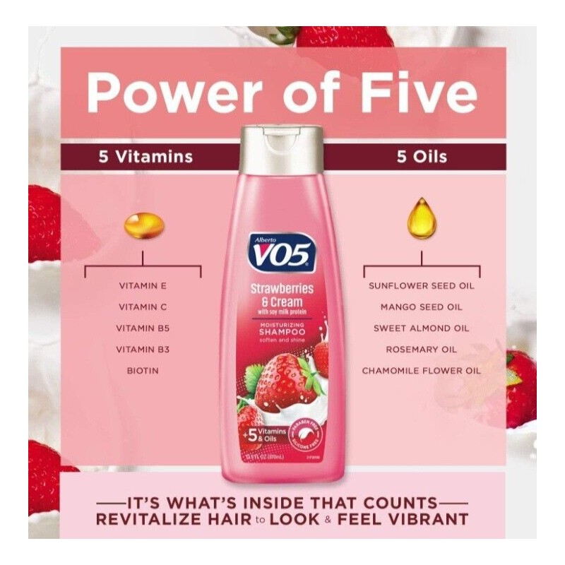 VO5 🆕 VO5 15 Fl. Oz. Bottles ●STRAWBERRIES & CREAM●