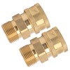2Pcs Pure Copper M22 High Pressure Washer Fitting Adapter 3/8