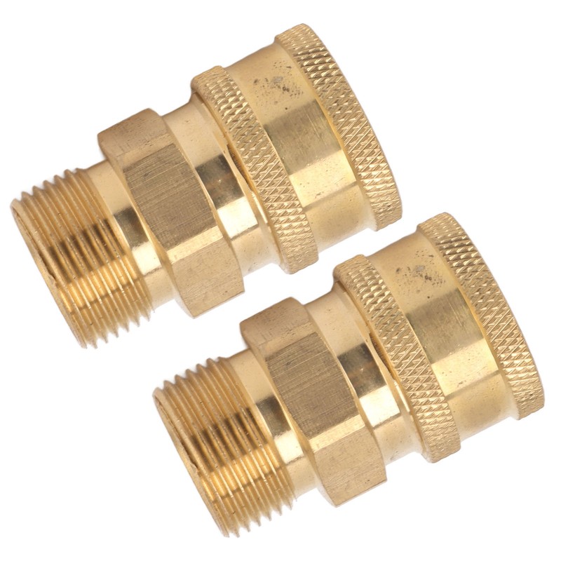 2Pcs Pure Copper M22 High Pressure Washer Fitting Adapter 3/8