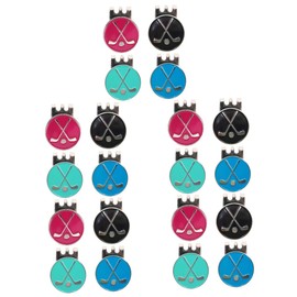 BESPORTBLE 5sets Sturdy Metal Golf Ball Marker Hat Clip Decorative Golf Hat Clip for Travel 4pcs*5