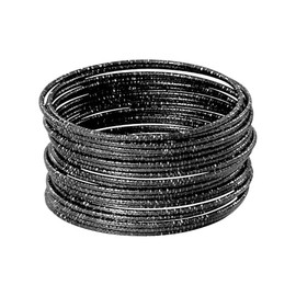 MILAKOO Layered Stackable Bangle Set for Women Trendy Minimlist Textured Boho Braelets Trendy Elegance, Zinc, No gemstone