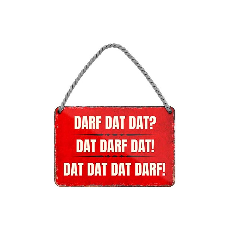 HS377 Metal Hanging Sign 18 x 12 cm