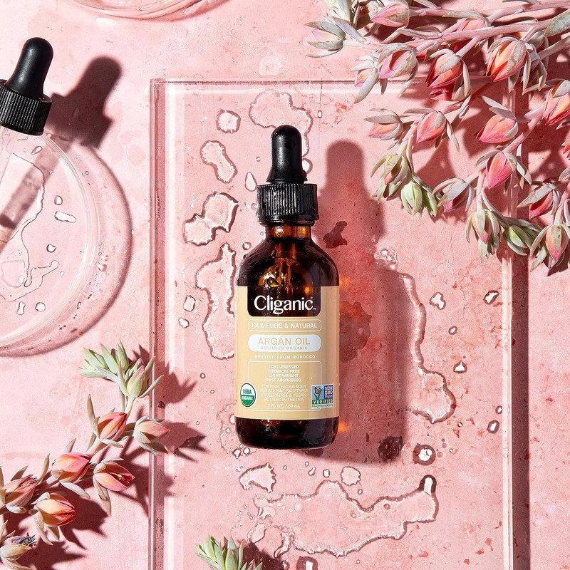 Cliganic Organic Argan Oil for Hair, Face & Skin (1oz)