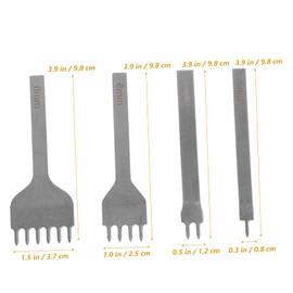 jojofuny 4pcs Leather Punching Tool Set Multi Function Craft Punches for DIY Leather Projects Smooth Edges High Performance Steel for Beginners and Experienced