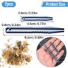 Pack of 2 Professional Stainless Steel Tweezers Portable Tweezers Titanium