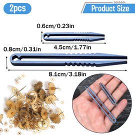 Pack of 2 Professional Stainless Steel Tweezers Portable Tweezers Titanium Tweezers EDC Tweezers Precision Tweezers Portable Small Tweezers for Picking Up Tweezers for Camping and Outdoor Gadgets