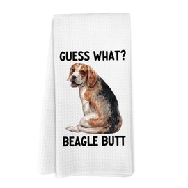 Yorhifa Funny Dog Hand Towels, Beagle Gifts for Bathroom & Kitchen, 16x24 Inches