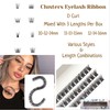 CB 2-Trays Of Clusters Lash Ribbons D-Curl Eyelash Clusters Thin