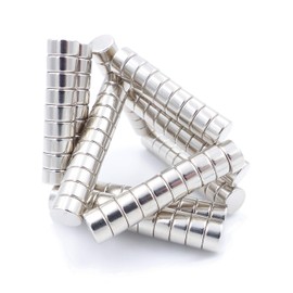 Brudazon 60 Mini Disc Magnets 8 x 4 mm N52 Strongest Level Neodymium Magnets Ultra Strong Power Magnet for Model Making, Photo, Whiteboard, Notice Board, Fridge, Crafts, Magnetic Disc Extra Strong