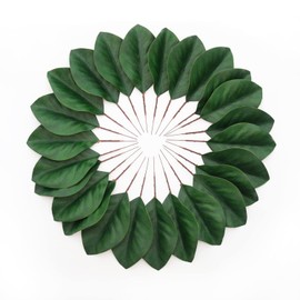 Namzi Artificial Green Magnolia Leaves Pack of 40 for Wedding Decor, Home Decor, Indoor Decor, Book Decorative, Bookmark, Fake Leaves Decor, Magnolia Wreath, Artificial Plants