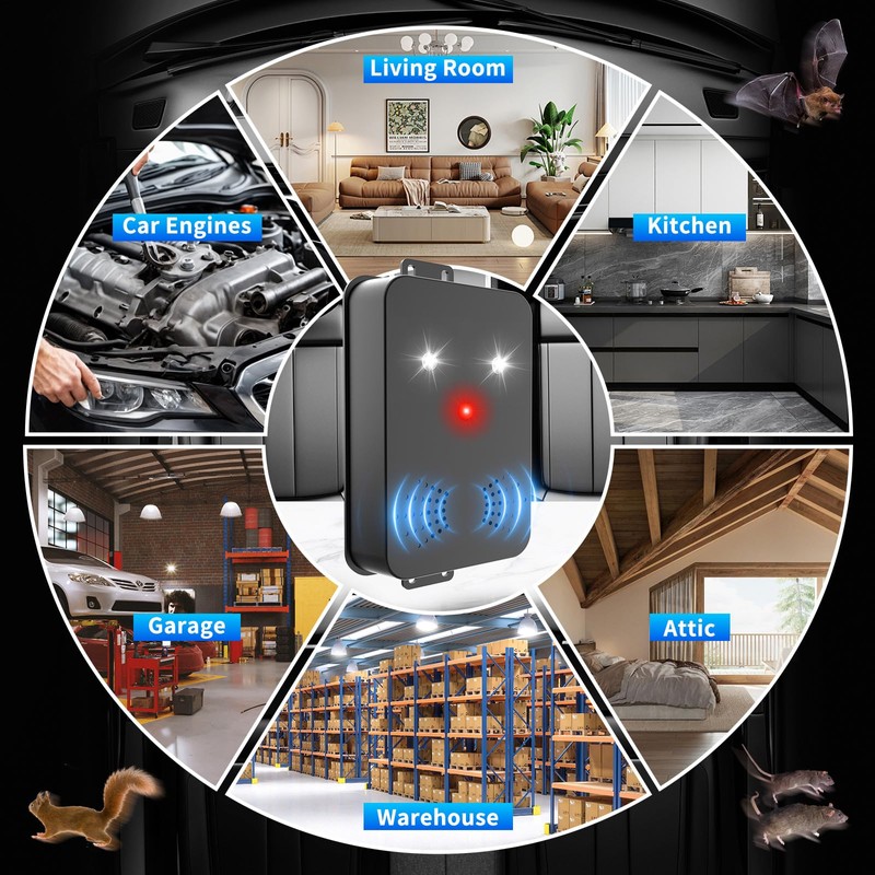 4 Pack Rodent Repellent for Car Engines,Three Power Supply Modes,Car